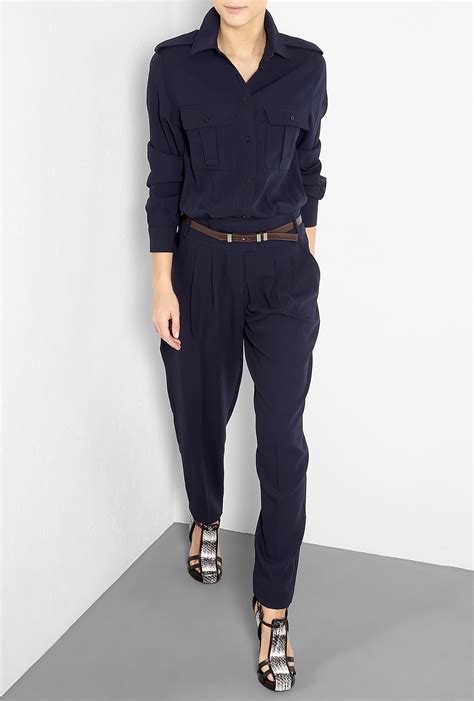 michael kors navy pants|michael kors pants jumpsuit.